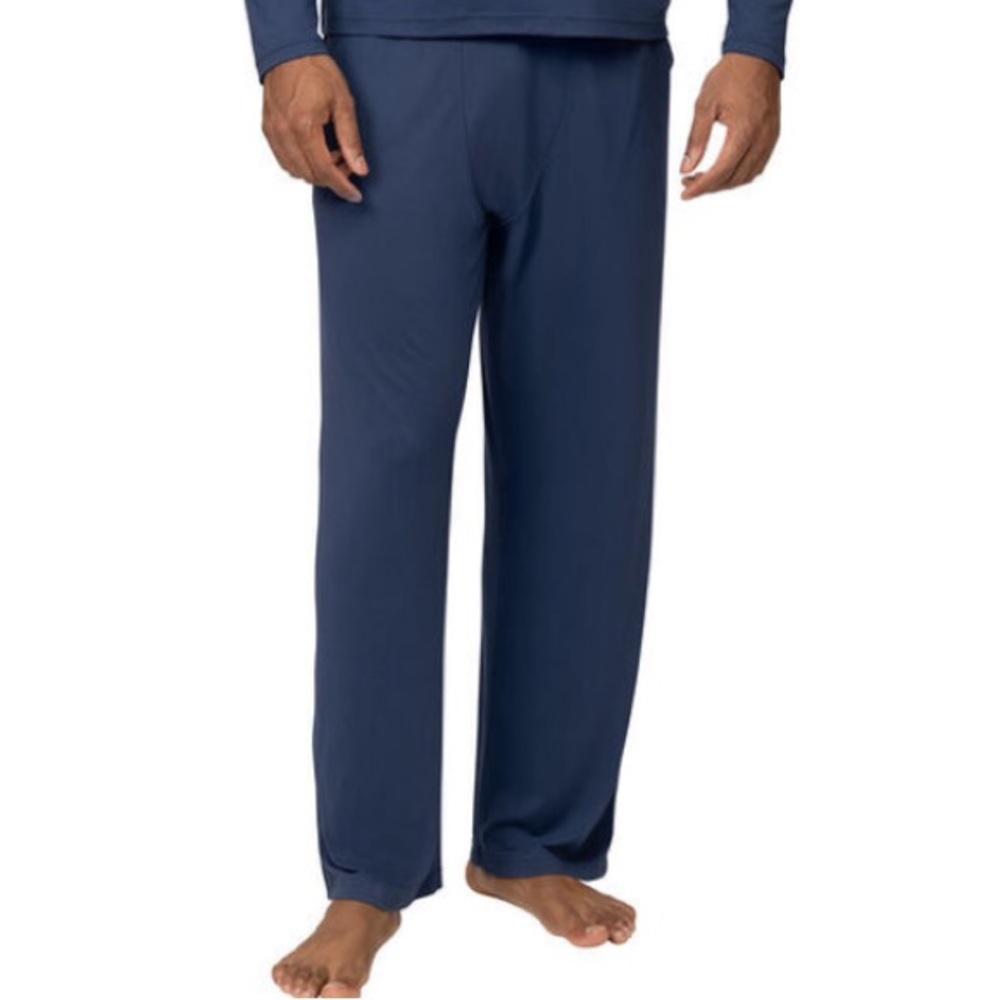 Pajama Gram Men's Comfort Club Henley Pajama Pants - Navy